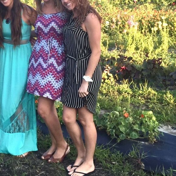 Japna, Sleeveless Vertical Striped Tunic Style Button Up Dress, Junior’s Small - Picture 3 of 8